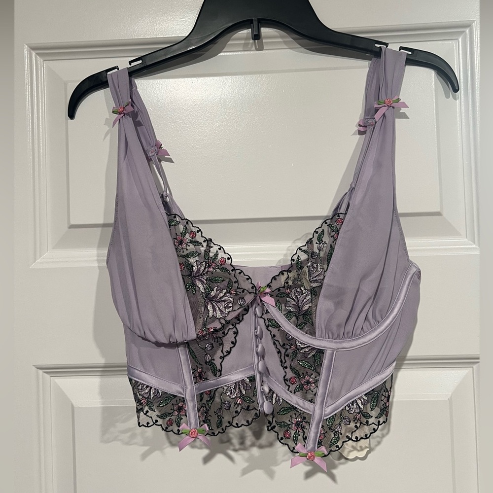For Love and Lemons Lilac Lorelei Bustier Size Medium